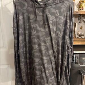 Gray Camouflage Burlebo Performance Hoodie size XL NWT